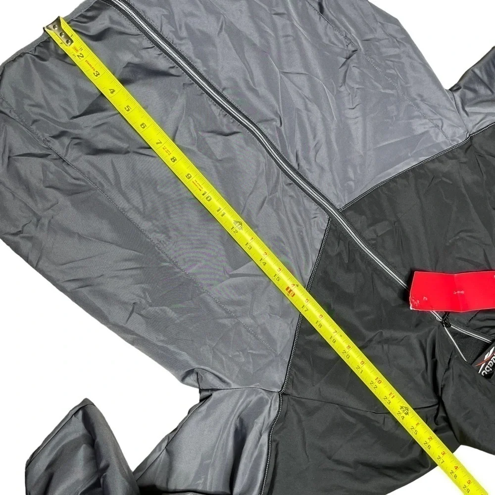 Reebok black and gray lightweight windbreaker NWT small